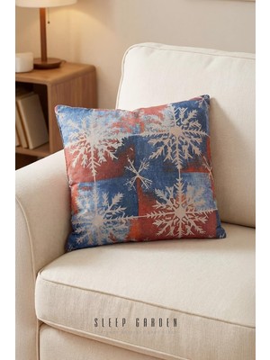 Sleep Garden Kırlent Iki Taraflı Konforlu Şık  Peluş Mavi 45X45