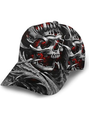 Valkyrie Kuru Kafa Şapka Street Style Unisex Ayarlanabilir Baseball Cap Beyzbol Şapkası Kurukafa