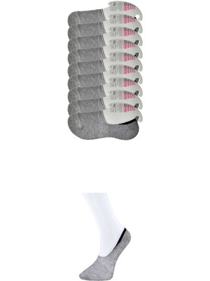MidasTech Gri Kadın Babet Çorap 9 Çift Nemere