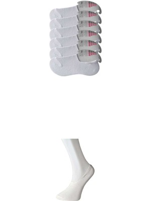 MidasTech Beyaz Kadın Babet Çorap 6 Çift Nemere