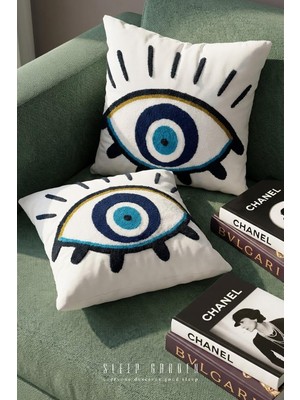 Sleep Garden Nazar Boncuğu Punch Kırlent 45X45 cm 2 Adet