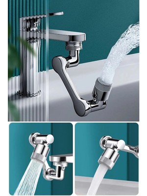 MidasTech Mutfak Banyo Musluk Başlığı 180 Derece Dönebilen Fonksiyonel Evrense Nemere
