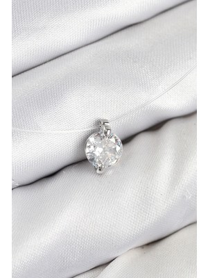 Misineli Zirkon Taşlı Model Gümüş Renk Hayalet Kolye