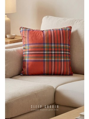 Sleep Garden Kırlent Iki Taraflı Peluş Konforlu Şık Kırmızı 45X45