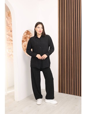 Piove Kadın Gömlek Pantolon Ikili Takım – Rahat Kesim Günlük ve Ofis Kombin Takımı