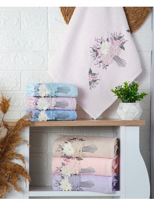 Hazangülü Collection Buldan Üretimi Buket Çeyizlik Pamuk 6’lı Mutfak Havlusu I 30X50