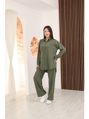 Piove Kadın Gömlek Pantolon Ikili Takım – Rahat Kesim Günlük ve Ofis Kombin Takımı