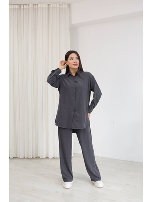 Piove Kadın Gömlek Pantolon Ikili Takım – Rahat Kesim Günlük ve Ofis Kombin Takımı