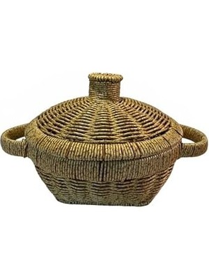 Data Store Hasır Sepet Kapaklı El Yapımı