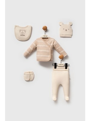 Moi Noi My Bear 5'li Bebek Seti - %100 Pamuklu Yenidoğan Hastane Çıkışı