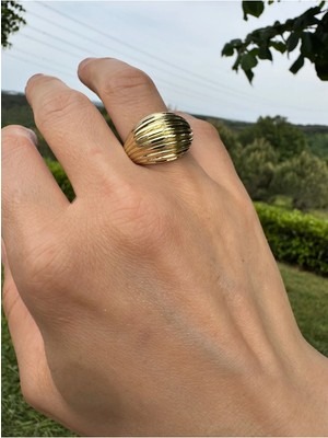 Ebru Çitak Aurora Shell – “şafak Kabuğu” Gold - Altın Renk Yüzük