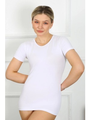 Çamaşır Kenti Bayan Kısa Kol Body Beyaz