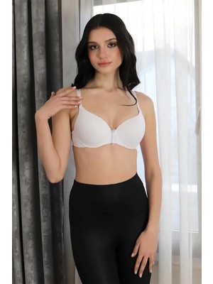 Çamaşır Kenti Kadın Destekli Balenli Sütyen Beyaz