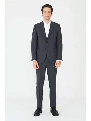 White Stone Gri Modern Kesim Slim Fit Premium Takım Elbise
