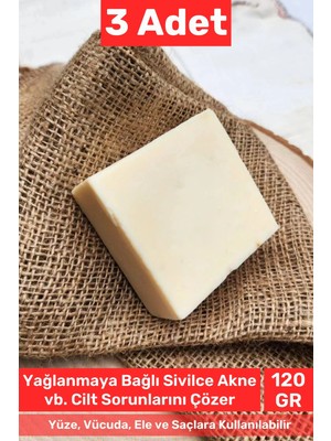 Carlburn #sabun %100 Doğal Güzel Kokulu El Yüz Saç Cilt Vücut Orijinal Eşek Sütlü Sabunu 120G - 3 Adet