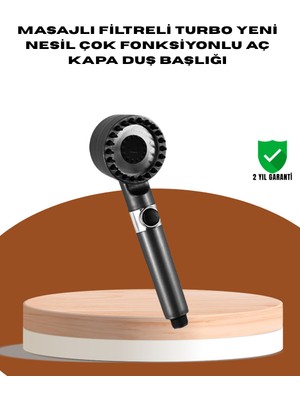MidasTech Masaj Fonksiyonlu Filtreli Duş Başlığı Dayanıklı Yapı Midiastech