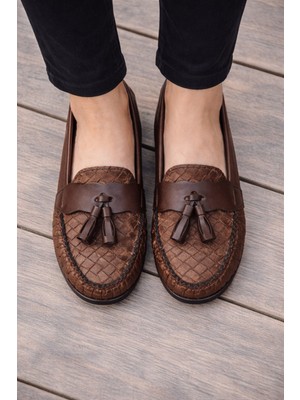 ModaFrato K-218 Rahat Taban Püsküllü Kadın Babet Günlük Şık ve Rahat Anne Ayakkabısı