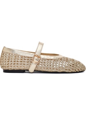 Derimod Kadın Altın Metalik Babet 26PFE494732