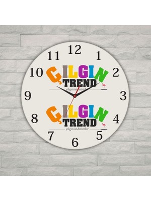 Çılgıntrend Kişiye Özel Logolu Metal Duvar Saati - 29 cm Kurumsal Ofis Hediyesi
