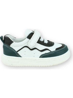 Nubebe Medi Hakiki Deri Günlük Ayakkabı Yeşil-Beyaz