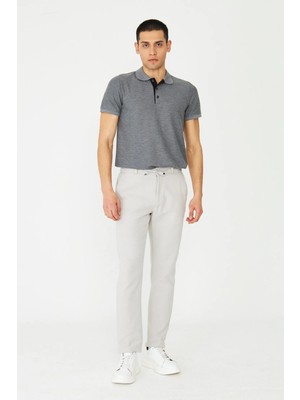 White Stone Antrasit Modern Kesim Polo Yaka Erkek T-Shirt