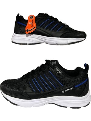 Lutton Siyah Unisex Ortopedik Günlük Spor Ayakkabı