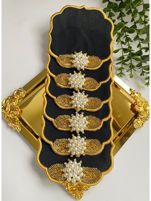 Elçiçek Homedecor Sunum Peçete,kokteyl Peçete,kahve Yanı Sunum Peçete 6 Adet