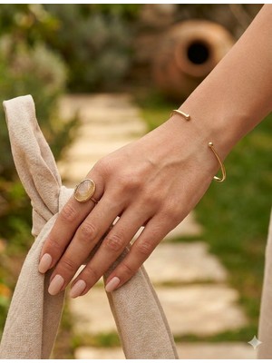 Museum Of You Doğal Taş "rutil Kuvars" 14K Altın Kaplama El Yapımı Ayarlanabilir Form