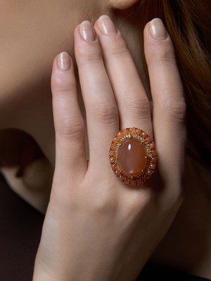 Ekinci Kuyumculuk Ayışığı 14 Ayar Altın Tasarım Yüzük | Ay Taşının Büyüleyici Işıltısı 17