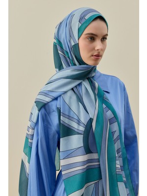 Merwish Mucci Kadın Şal 2611 Buz Mavi