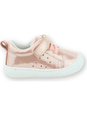 Nubebe Hispanic Kız Ilk Adım Ayakkabısı Deri Spor Pudra Hologram