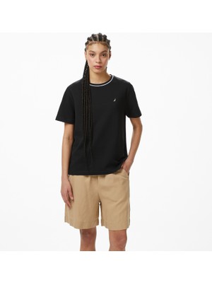 Nautica Kadın Siyah Regular Fit T-Shirt 65V713T.0TB