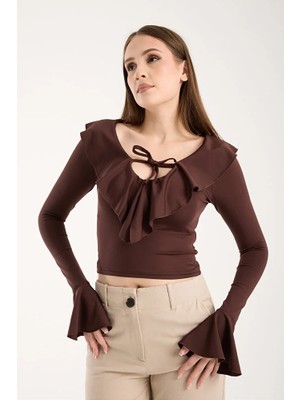 Modazeyosh Kadın Volanlı Bluz