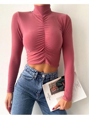 Modazeyosh Kadın Lastikli Balıkçı Yaka Bluz