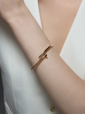 Ekinci Kuyumculuk 14 Ayar Altın Çivi Kelepçe –günlük & Şık 6,8cm