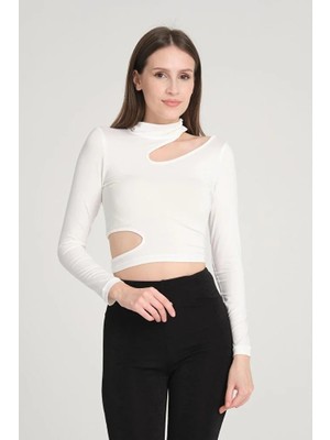 Modazeyosh Kadın Asimetrik Boğazlı Bluz
