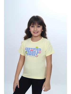 Toontoy Kız Çocuk Fresh&sweet Meyve Baskılı Tişört