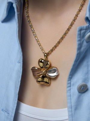 Ekinci Kuyumculuk “fiorenza” 14 Ayar Tasarım Altın Kolye– Sanatın ve Zarafetin Çiçeği