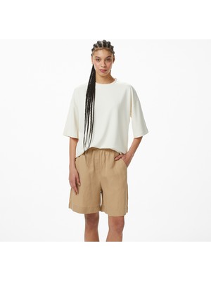 Nautica Kadın Krem Slim Fit T-Shirt 65V712T.1MA