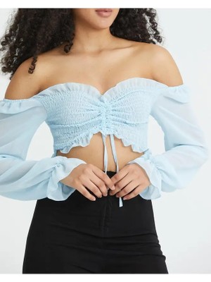 Modazeyosh Kadın Gipeli Detay Şifon Bluz