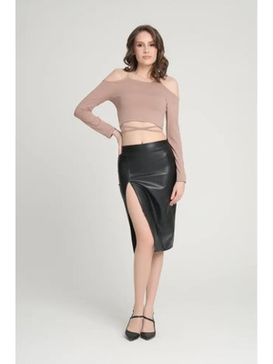 Modazeyosh Kadın Askılı Omuz Detay Bluz