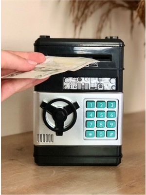 Özbience Şık Siyah Atm Kasa Kumbara, Güvenle Biriktirmenin Anahtarı