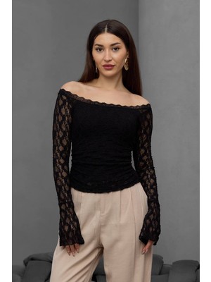 Piove Lace Elegance Bluz – Black Seduction