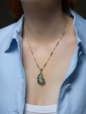 Ekinci Kuyumculuk 14 Ayar Altın Celestia Kolye – Gökyüzünün Zarafeti