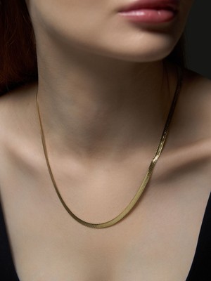 Ekinci Kuyumculuk 14 Ayar Altın Italyan Ezme Kolye – Işıltının Akışında Zarafet