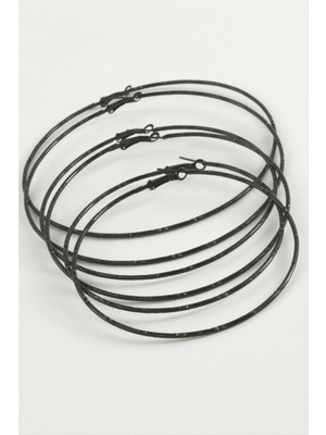 MidasTech Noktalı Metal Halka Küpe 6 Adet Nemere