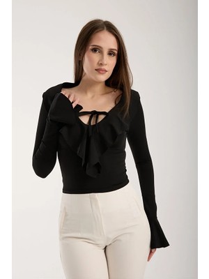 Modazeyosh Kadın Volanlı Bluz