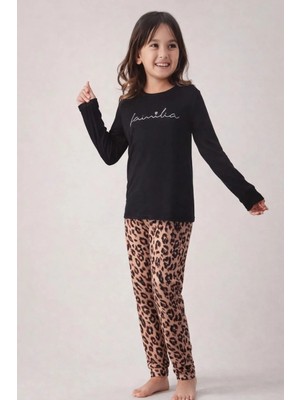 Pemilo Kız Çocuk 15508 Uzun Kol % 100 Pamuk Pijama Takımı
