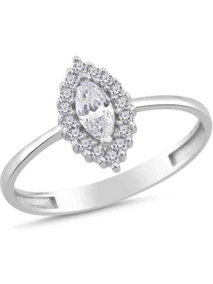 La Mia Felicita Merkiz Tek Taşlı Gümüş Yüzük