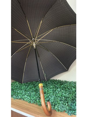 April Aprıl 213G Fiber 10 Telli Süper Lüx Yarı Otomatik Uzun Şemsiye